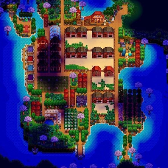 スターデューバレー1.6:完全な農場地図のレイアウトとアイデア