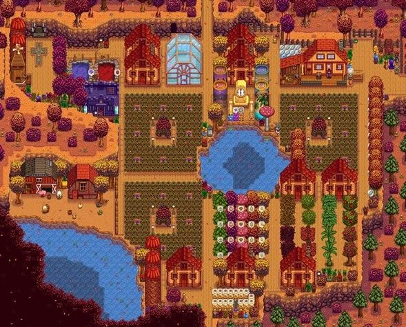 スターデューバレー1.6:完全な農場地図のレイアウトとアイデア