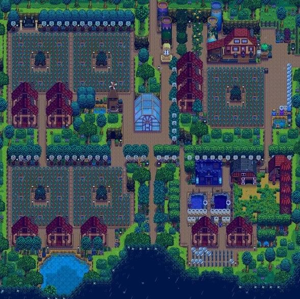 スターデューバレー1.6:完全な農場地図のレイアウトとアイデア