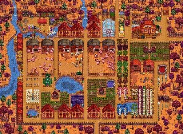 スターデューバレー1.6:完全な農場地図のレイアウトとアイデア
