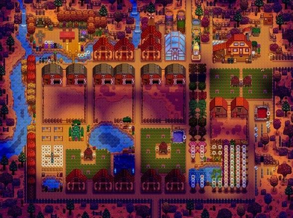 スターデューバレー1.6:完全な農場地図のレイアウトとアイデア
