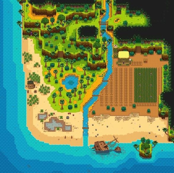 スターデューバレー1.6:完全な農場地図のレイアウトとアイデア